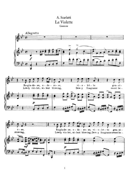 Alessandro Scarlatti - Le Violette_001