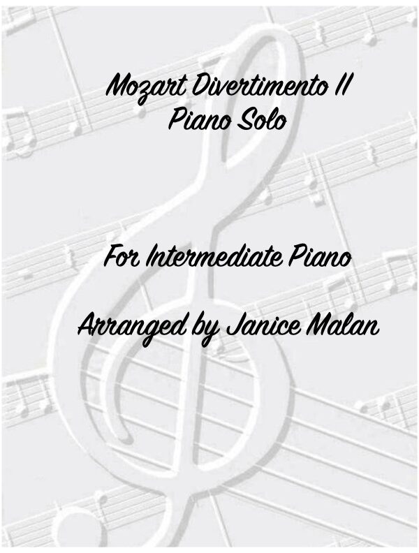 Mozart Divertimento II piano solo