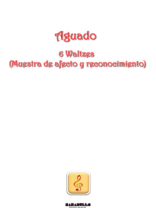 Aguado - 6 Waltzes (Muestra de afecto y reconocimiento) copertina