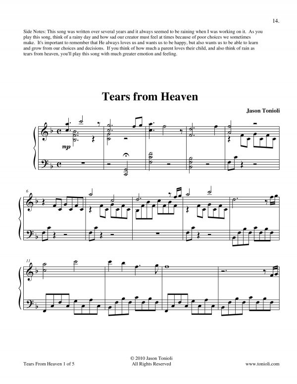 Tears From Heaven Page 1