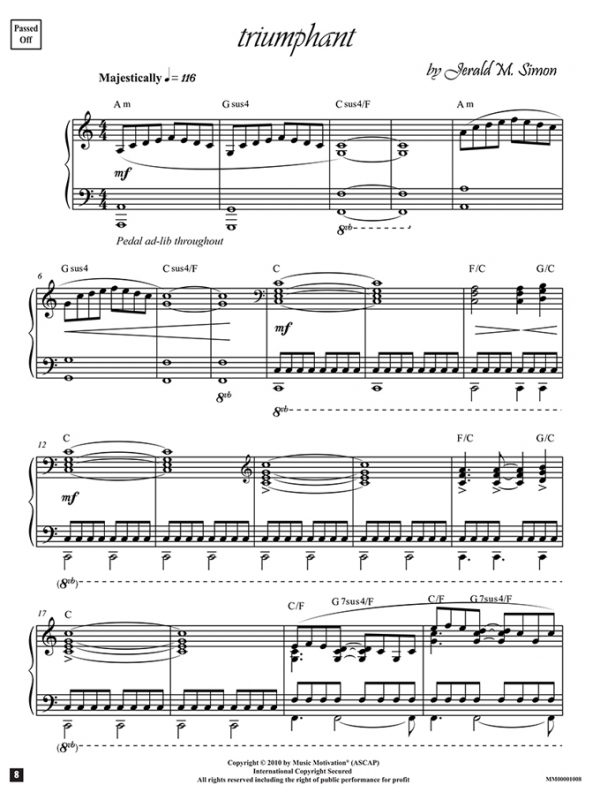 Triumphant by Jerald Simon featuring a film like score.