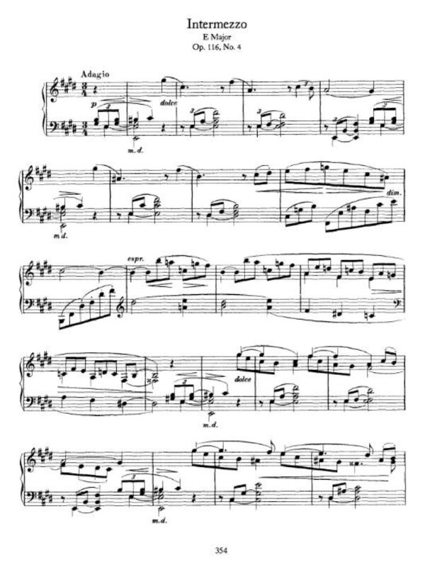 Brahms - Intermezzo E Major Op. 116, No. 4-0